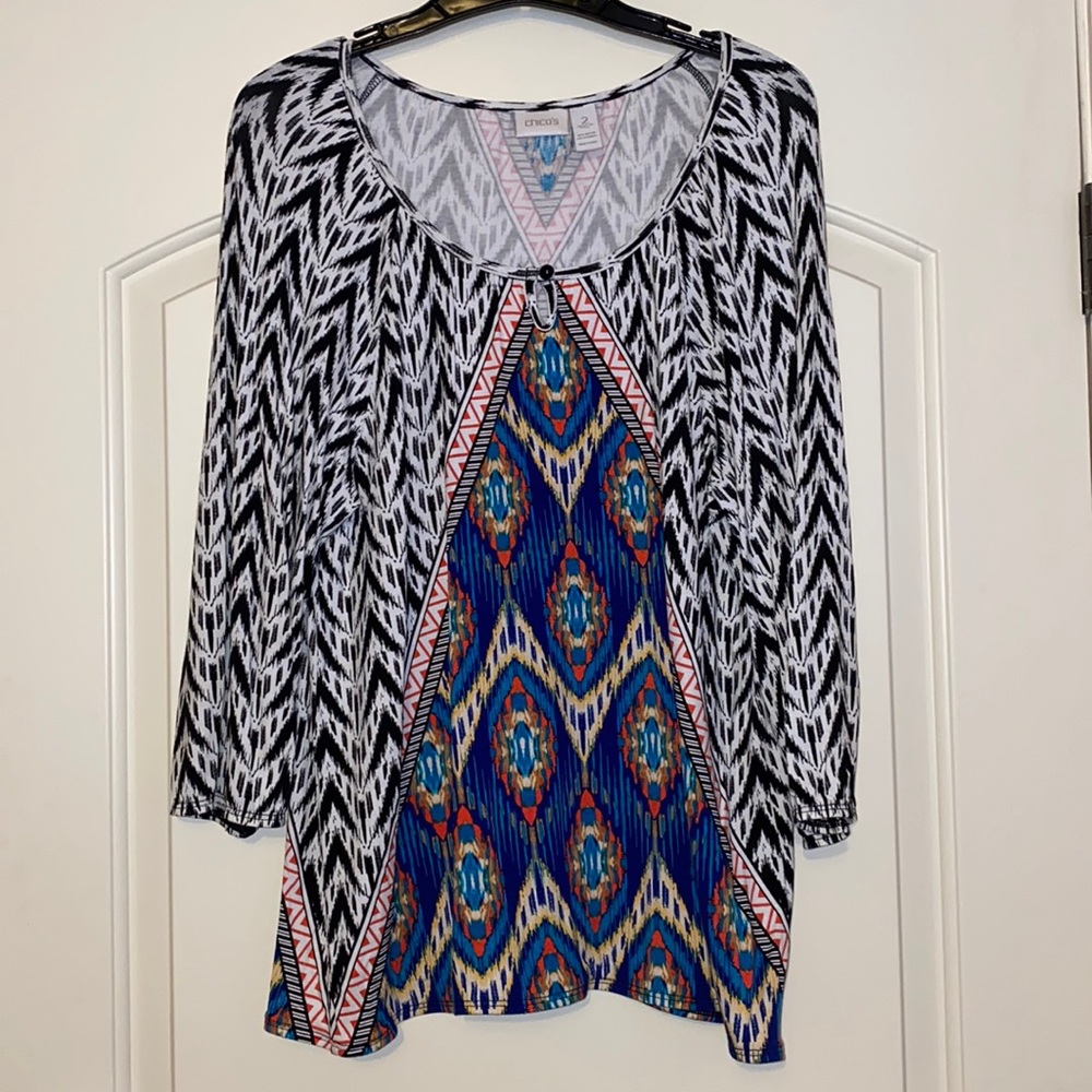 Chico’s Multi Print Top